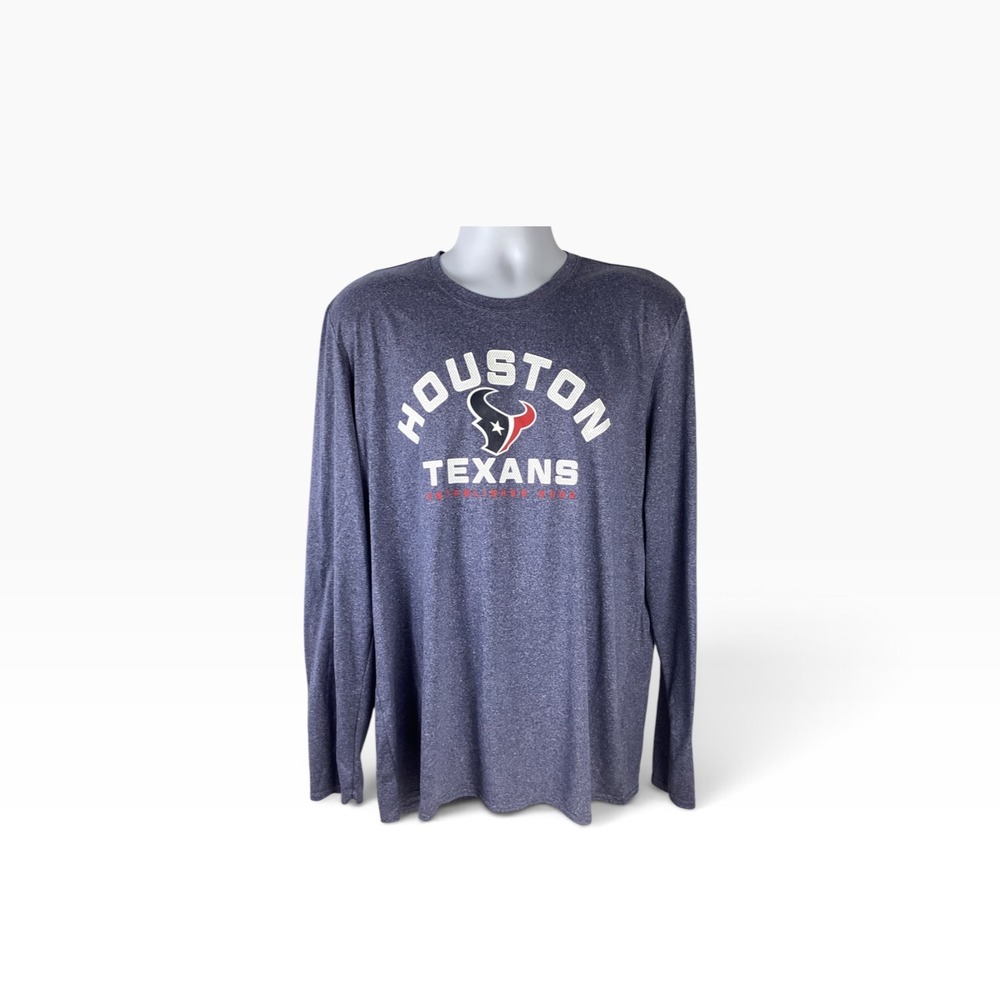 Fanatics Houston Texans Shirt Mens XL Blue Long Sleeve Established 2002 NFL